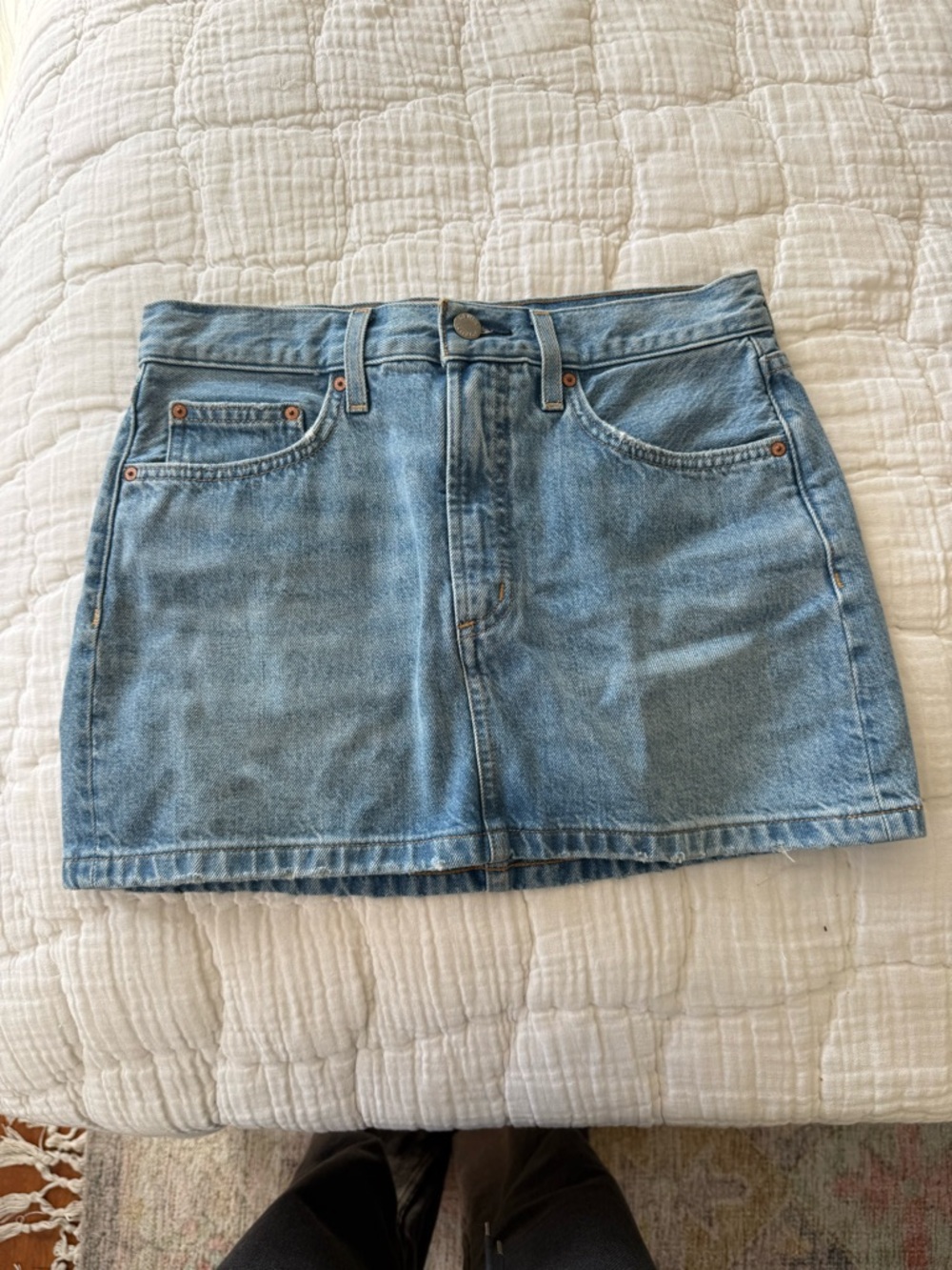 Denim Forum Light Blue Jean Mini Skirt